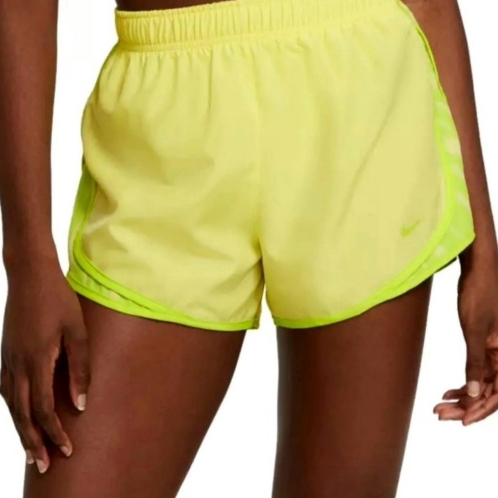 Nike Zebra Tempo Running Shorts Yellow Bright Lined Large